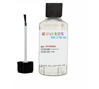 SCOOBYS PAINTS BACK IN THE MIX Touch Up Paint For Hyundai I10 Polar White Psw 2015-2019 30Ml Bottle Brush Scratch Stone Chip Repair Pen