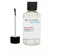 SCOOBYS PAINTS BACK IN THE MIX Touch Up Paint For Hyundai I20 Coral White Phw 2012-2015 30Ml Bottle Brush Scratch Stone Chip Repair Pen