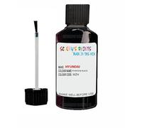 SCOOBYS PAINTS BACK IN THE MIX Touch Up Paint For Hyundai I20 Phantom Black Mzh 2010-2020 30Ml Bottle Brush Scratch Stone Chip Repair Pen