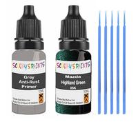 SCOOBYS PAINTS BACK IN THE MIX Touch Up Paint For Mazda Highland Green 35K Scratch Stone Chip Repair With Grey Primer