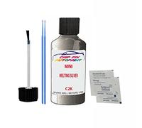 SCOOBYS PAINTS BACK IN THE MIX Touch Up Paint For Mini Cooper Countryman Melting Silver C2K 2015-2021 30Ml Bottle Brush Scratch Stone Chip Repair Pen