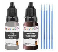 SCOOBYS PAINTS BACK IN THE MIX Touch Up Paint For Nissan Black Pepper Naf Scratch Stone Chip Repair With Grey Primer