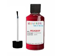 SCOOBYS PAINTS BACK IN THE MIX Touch Up Paint For Peugeot 307 Rouge Babylone Lkr 2003-2016 30Ml Bottle Brush Scratch Stone Chip Repair Pen