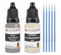 SCOOBYS PAINTS BACK IN THE MIX Touch Up Paint For Rover Old English White Nnx Nnx Scratch Stone Chip Repair With Grey Primer