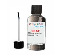 SCOOBYS PAINTS BACK IN THE MIX Touch Up Paint For Seat Ibiza Technic Grey Ls7K 2013-2017 30Ml Bottle Brush Scratch Stone Chip Repair Pen