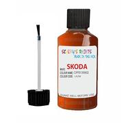 SCOOBYS PAINTS BACK IN THE MIX Touch Up Paint For Skoda Fabia Copper Orange La2W 2013-2017 30Ml Bottle Brush Scratch Stone Chip Repair Pen