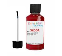 SCOOBYS PAINTS BACK IN THE MIX Touch Up Paint For Skoda Fabia Velvet Red Lf3P 2017-2020 30Ml Bottle Brush Scratch Stone Chip Repair Pen
