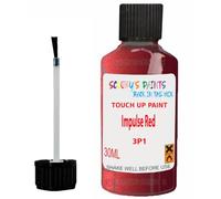 SCOOBYS PAINTS BACK IN THE MIX Touch Up Paint For Toyota Yaris Impulse Red 3P1 1999-2014 30Ml Bottle Brush Scratch Stone Chip Repair Pen