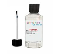 SCOOBYS PAINTS BACK IN THE MIX Touch Up Paint For Toyota Yaris White W09 1999-2018 30Ml Bottle Brush Scratch Stone Chip Repair Pen
