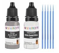SCOOBYS PAINTS BACK IN THE MIX Touch Up Paint For Vauxhall White With Primer (White Summit White Kvc)