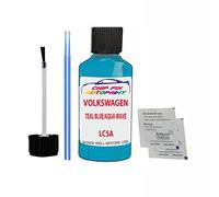 SCOOBYS PAINTS BACK IN THE MIX Touch Up Paint For Volkswagen/Vw E-Up Teal Blue/Aqua Wave Lc5A 2016-2021 30Ml Bottle Brush Scratch Stone Chip Repair Pen