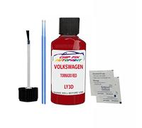 SCOOBYS PAINTS BACK IN THE MIX Touch Up Paint For Volkswagen/Vw Transporter Van Tornado Red Ly3D 1987-2019 30Ml Bottle Brush Scratch Stone Chip Repair Pen