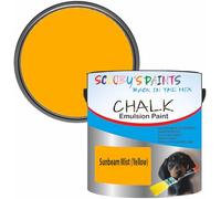 Scooby's Paints Chalk Emulsion Paint, Water-Based, No Primer Required, 250ml, For Walls and Furniture (Sunbeam Mist (Yellow))