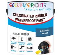 Scooby's Paints Chlorinated Rubber Waterproof Paint, Liquid Rubber (Brilliant Blue Ral5007, 1 Liter)