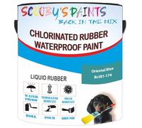 Scooby's Paints Chlorinated Rubber Waterproof Paint, Liquid Rubber (Oriental Blue Bs381-174, 0.5 Liters)
