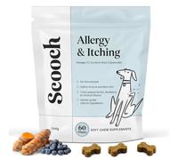 Scooch Allergy & Itching Chews for Dogs | Daily Natural Itch Relief for Itchy Skin, Paws & Ears | Vet-Formulated, Taken Like a Treat - No Oils, No Pills | Grain & Wheat Free | 60 Chews