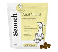 Scooch Anal Gland Supplement for Dogs 60 Chews (2-Month Supply) | Fibre & Pumpkin Support for Gut Health & Digestion | Relieves Scooting & Odour | Natural, Plant-Based, Vet-Formulated | For All Breeds