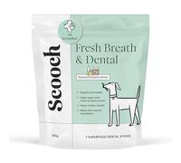 Scooch Dental Stick Chews for Dogs | No Nasties | Freshen Breath & Keep Teeth Clean | Reduce Tartar | Eliminate Bacteria | Plant-Based | Banana & Peanut Butter
