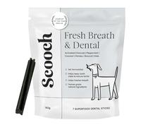 Scooch Dental Stick Chews for Dogs | No Nasties | Freshen Breath & Keep Teeth Clean | Reduce Tartar | Eliminate Bacteria | Plant-Based | Peppermint Flavour