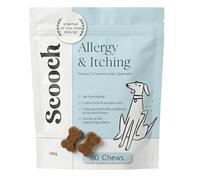 Scooch Dog Allergy Relief Chews | Vet-Formulated Itchy Dog Skin Relief | Anti Itch Supplement with Quercetin | Allergy Relief for Dogs | 60 Tasty Treats
