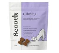 Scooch Dog Calming Treats for Anxiety Relief 60 Chews | Helps Reduce Stress, Separation, Barking, Fear of Fireworks | Vet Formulated Calming Chews with Ashwagandha, Valerian & Hemp