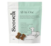 Scooch Dog Vitamins and Supplements 60 Crunchy Chews, 100% Plant Based | Dog Multivitamin for Joint, Skin, Coat, Brain, Heart & Gut Support | Vet Formulated with Glucosamine, Omega-3 & Prebiotics