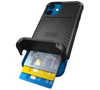 Scooch for iPhone 12/12 Pro Case with Card Holder, Wingmate Wallet Case with Hidden Card Slot and RFID Protection for 3 Cards, 10-Foot Drop Protection, Black