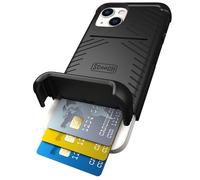 Scooch for iPhone 13 Case with Card Holder, Wingmate Wallet Case with Hidden Card Slot and RFID Protection for up to 4 Cards, 10-Foot Drop Protection, Black