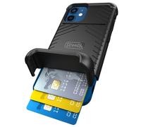 Scooch iPhone 12 Mini Case with Card Holder, Wingmate for iPhone 12 Mini Wallet Case with RFID Protection,10-Foot Drop Protection, Magnetic Back for Car Mounts, Black