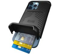 ScoochÃ‚® for iPhone 12 Pro Max Case with Card Holder, Wingmate Wallet Case with Hidden Card Slot and RFID Protection for 3 Cards, 10-Foot Drop Protection, Black