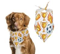 Scooer Football on Fire Dog Bandana Adjustable Pet Scarf Bib Cute Triangle Handkerchief for Dogs Cats Gifts