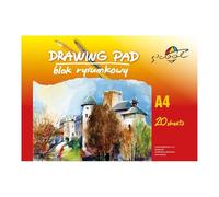 S'COOL A4 Drawing Pad (20 Sheets, 90 GSM) - Premium Sketch Paper for Kids, Students & Beginners - Ideal for Sketching, Painting & Crafts, White