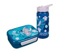 Scooli - Disney Stitch Children's Tableware Gift Set - Set Consisting of Lunch Box and Water Bottle - Ideal for School or Nursery - for Children from 4 Years - Made of Plastic - BPA Free