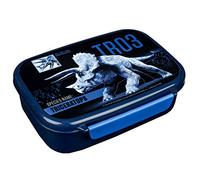 Scooli Jurassic World Kids' Lunch Box - Blue, 2-Compartment, BPA Free Plastic, Removable Divider, Click Closure