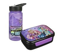 Scooli - Monster High Children's Tableware Gift Set - Set Consisting of Lunch Box and Water Bottle - Ideal for School or Nursery - from 4 Years - Made of Plastic - BPA Free