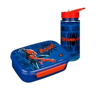 Scooli - Spider Man gift set for children - set consisting of a breakfast box and a beverage bottle - ideal for school or kindergarten - for children from 4 years old - made of plastic