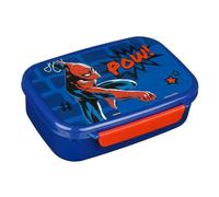 Scooli Spider-Man Lunch Box Plastic with Insert and Locking Clip Lunch Box Gift for Children