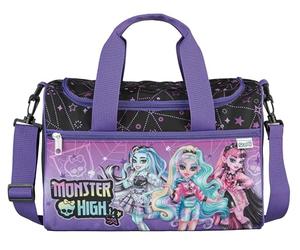 Scooli - Sports bag for children - 23 x 35 x 16 cm - Spacious main compartment - Adjustable shoulder strap - School accessories - Shoulder bag, black, 23 x 35 x 16 cm, Children's sports bag