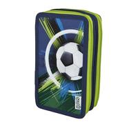 Scooli - Tripledecker Soccer Champ - Filled pencil case with high-quality pens & accessories - Ideal for school, leisure and on the go - from 6 years