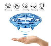 Scoolr Mini Drones for Kids and Adults, UFO Flying Ball Toys Hand Controlled Drone Quadcopter Flying Toys, Interactive Infrared Induction Helicopter Ball with 360° Rotating and Shinning LED Lights
