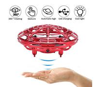 Scoolr Mini Drones for Kids and Adults, UFO Flying Ball Toys Hand Controlled Drone Quadcopter Flying Toys, Interactive Infrared Induction Helicopter Ball with 360° Rotating and Shinning LED Lights