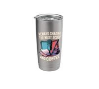 Scoop and Coffee Journalists Anchor Writer Media Journalist Stainless Steel Insulated Tumbler