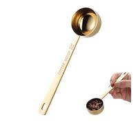 Scoop Gold Finished Stainless Steel Measuring Spoon,Precision Tablespoon Measuring Spoon for Coffee,Matcha,Protein Powder,Small Scoop for Ground Coffee,Teaspoons & Tablespoons,for Powders