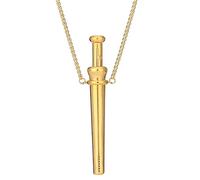 Scoop Necklace, Retractable Stash Necklace with Spoon - Portable Essential Oils for Anxiety Relief, Minimalist Pendant to Hold Fragrance (Gold)