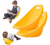 Scoop Rocker Chair, Flexible Seating for Classroom, Portable Plastic Reading Chair with Back Support, Sensory Seating Rocker, Set of 4