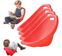 Scoop Rocker Chair, Flexible Seating for Classroom, Portable Plastic Reading Chair with Back Support, Sensory Seating Rocker, Set of 4