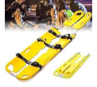 Scoop Stretcher, Portable Folding Aluminum Alloy Emergency Transport Rescue Medical Stretcher with High Load Capacity & 3 Safety Belts