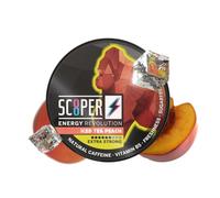 SCOOPER Energy 1 x Iced Tea Peach Xtra Strong | 80 mg Caffeine per Pouch | 12 Pouches per Tin | Sugar Free & Vegan | Energy Drink Alternative