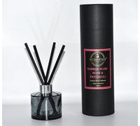 Scoopies Candle Co Luxury Scented Reed Room Diffuser, 100ml, Handmade in Scotland, Vegan (DAMSON PLUM, ROSE & PATCHOULI)