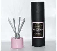 Scoopies Candle Co Luxury Scented Reed Room Diffuser, 100ml, Handmade in Scotland, Vegan (PINK GRAPEFRUIT & VANILLA)